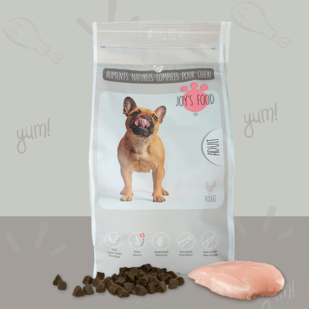 Croquettes semi-humides chien adulte – Poulet frais